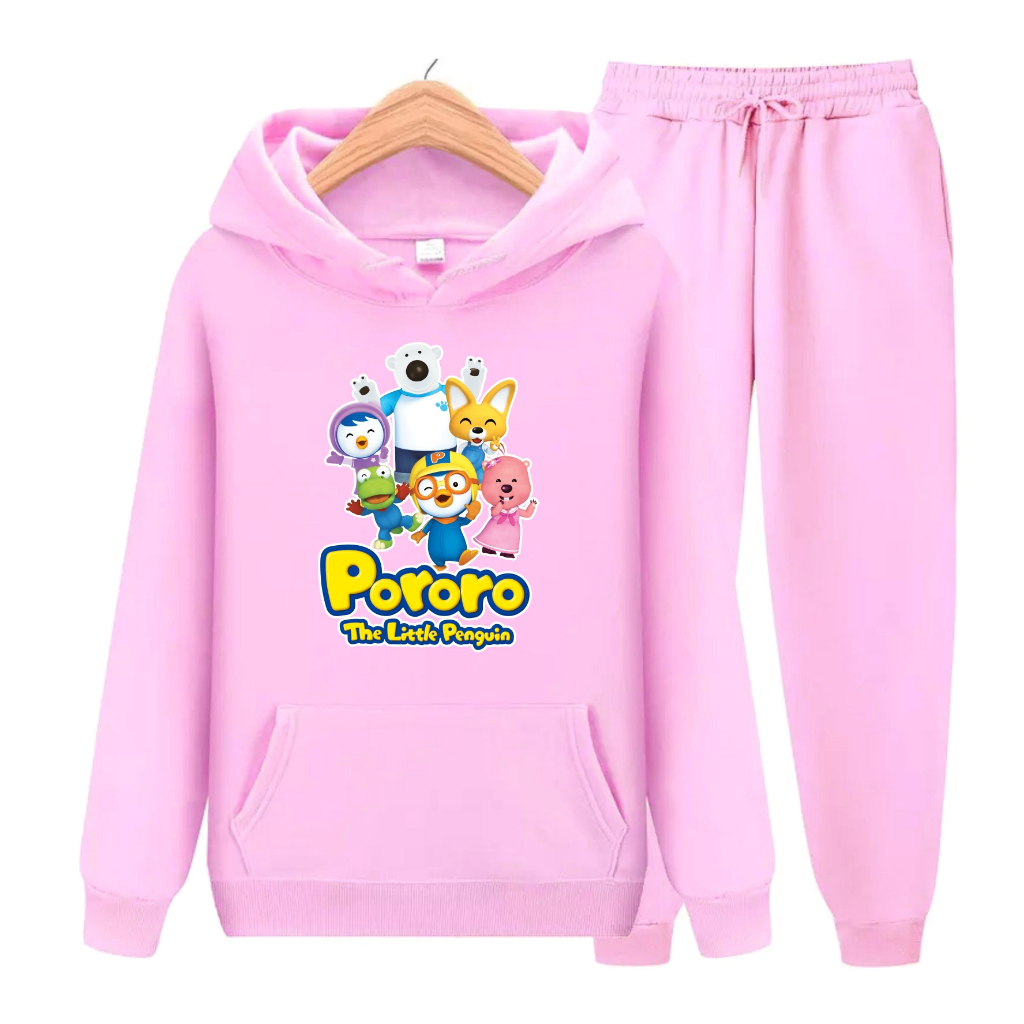 FenishaStore PORORO The Little Penguin Sweater Hoodie Anak Atasan Dan Setelan Usia 4-14 Tahun Bisa Bayar Ditempat COD