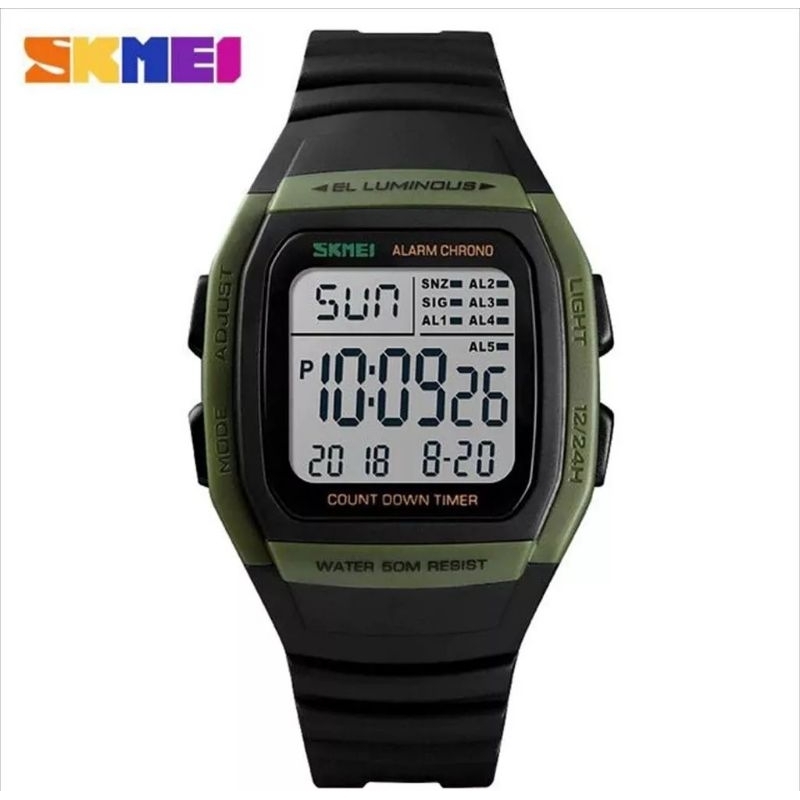 Jam Tangan Pria / SKMEI 1278 Men LED Digital Double Time / Jam Tangan Digital Original / SKMEI