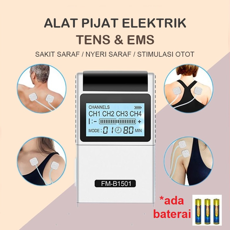 Alat Pijat Terapi Listrik Tens&amp;Ems Refleksi Akupuntur Electric Massage Mesin Therapy  Elektrik Berfungsi Membantu Melatih Syaraf Pada Penderita Digital