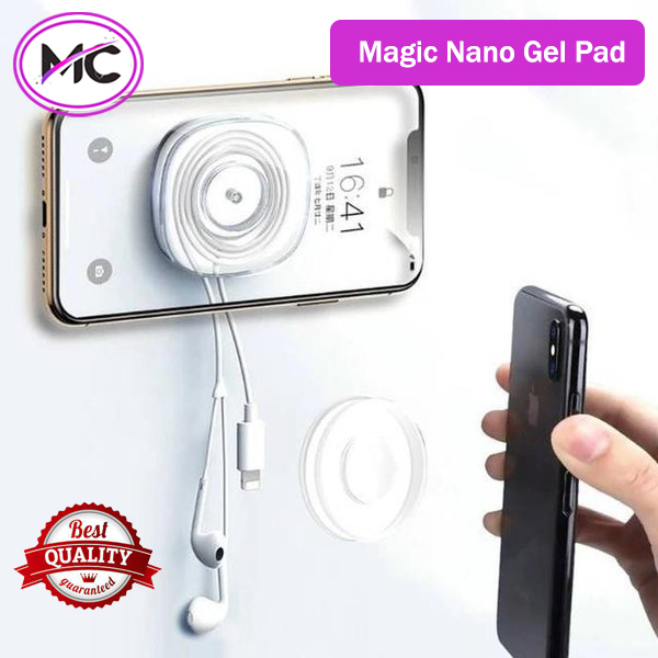 Gantungan Tempel HP Handsfree Headset Earphone Nano Magic Gel Pad Iphone Xiaomi Vivo Samsung