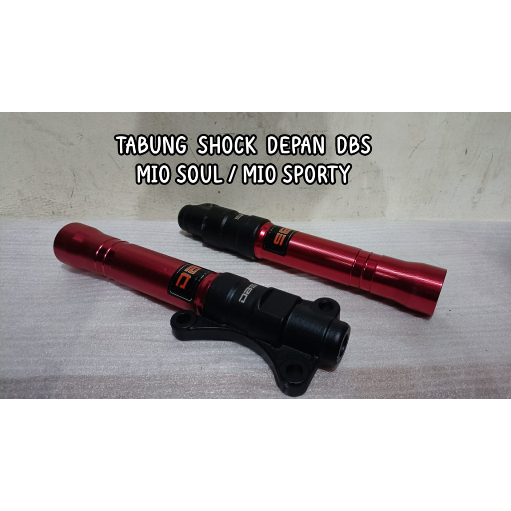 Tabung shock depan variasi Mio Smile Mio Soul merah
