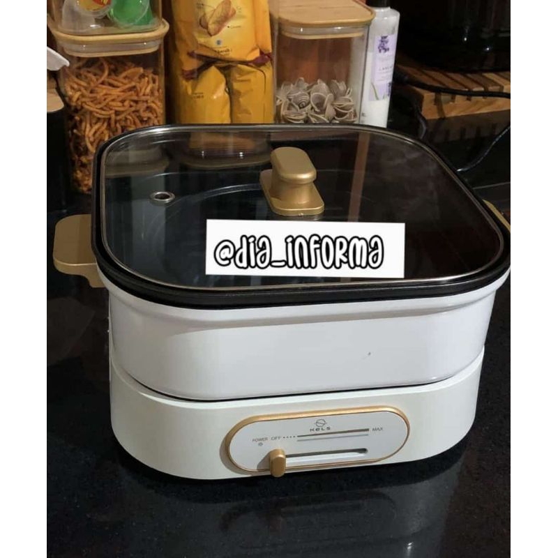Kels 3 Ltr Langston Panci Multi Cooker -Putih