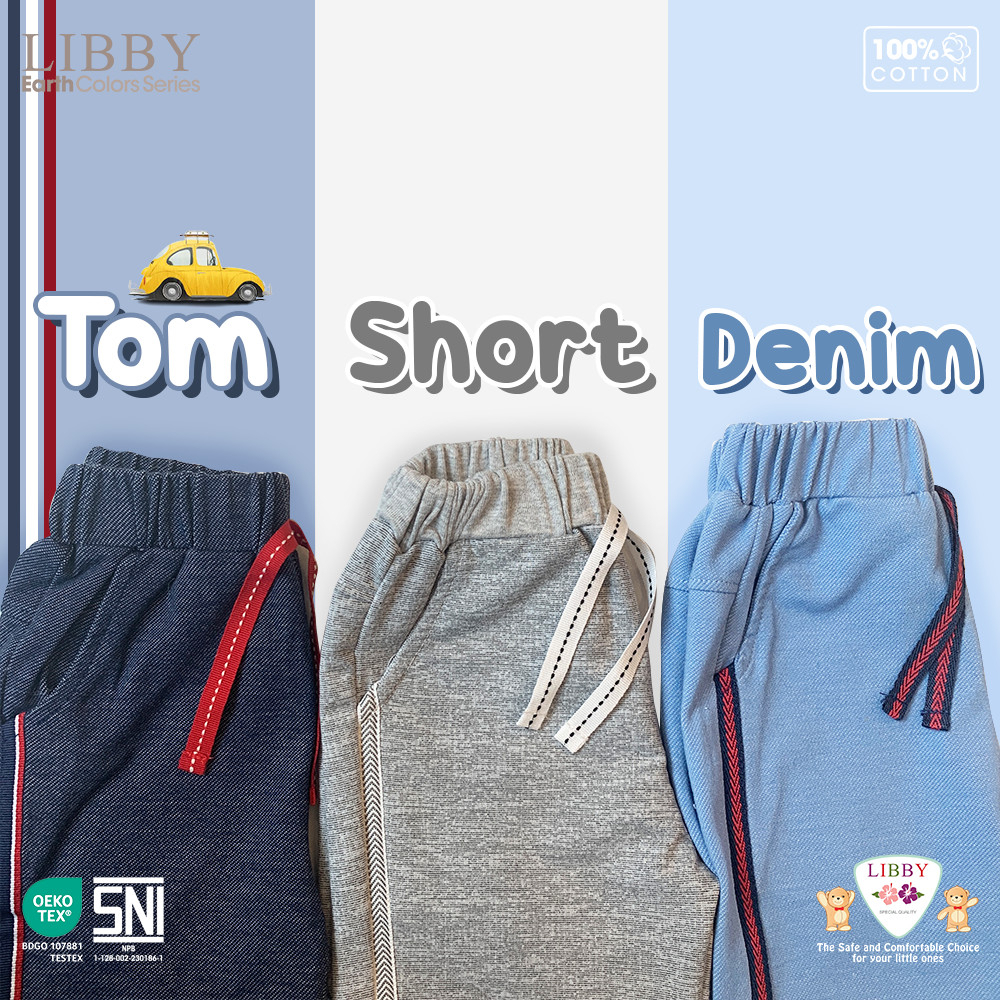 Libby Earth Colour Tom Short Denim Celana Pendek