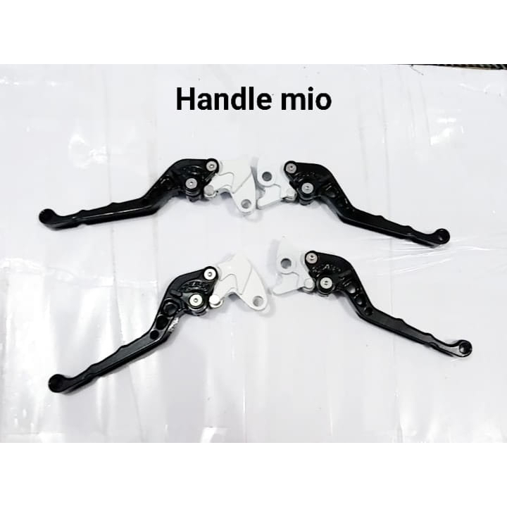sepasang handle rem variasi handel rem motor mio lama mio sporty putih-hitam Handle Rem Mio