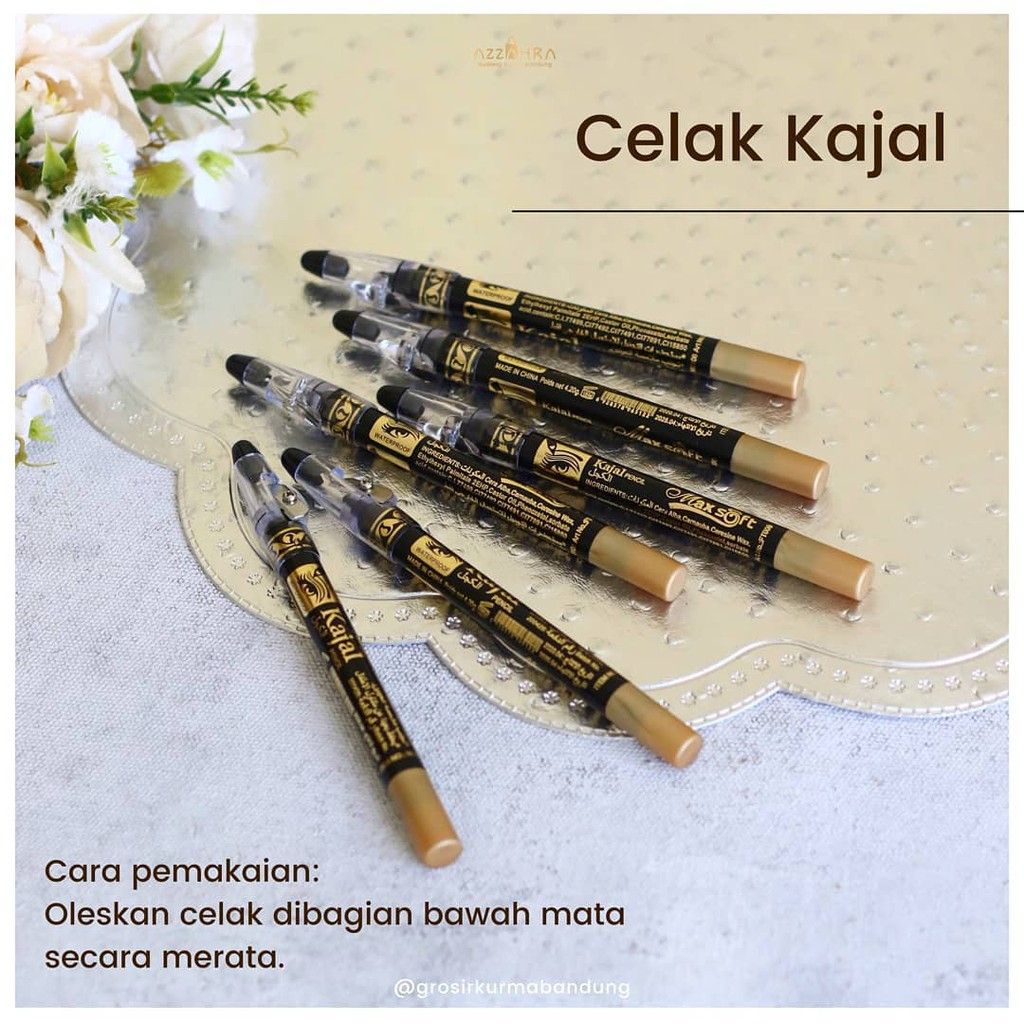 CELAK MATA KAJAL PENCIL Waterproof Untuk Mata Indah Warna Hitam | Celak Arab