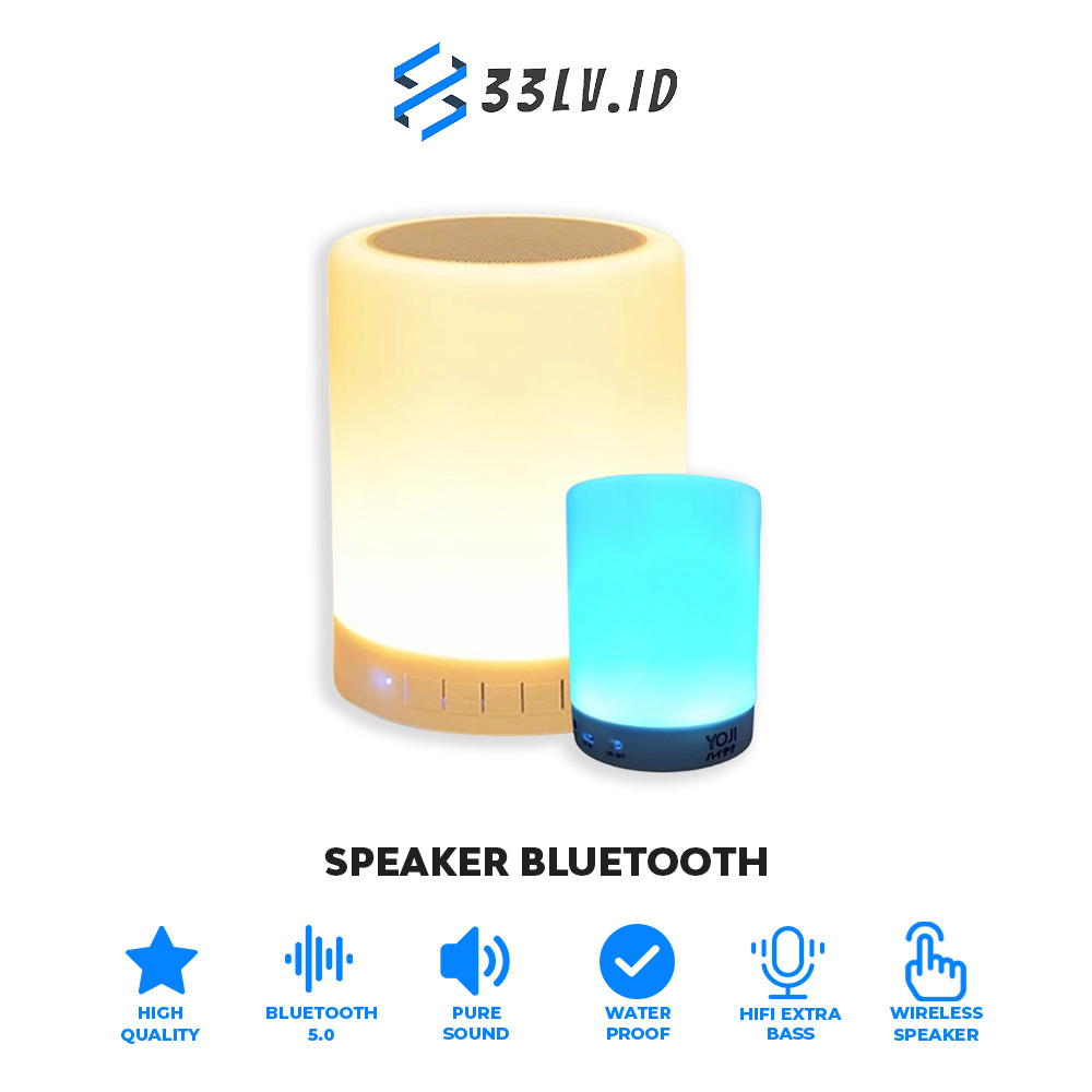 【33LV.ID】Speaker Bluetooth CL-671 With Lampu Smart Touch dan Bass Led