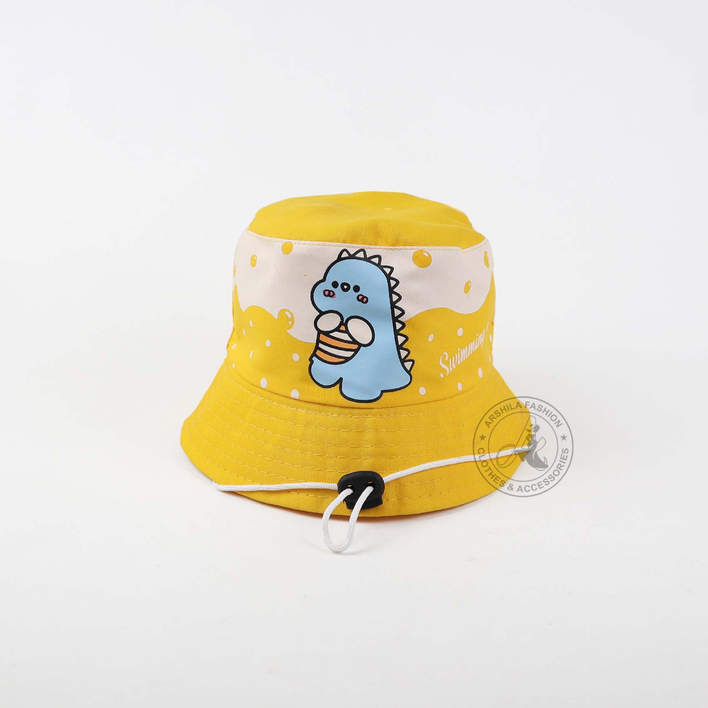 Topi bucket Anak Laki Laki Perempuan sablon Swimming