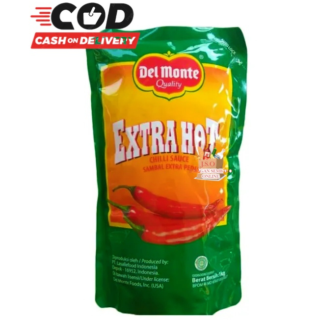 del monte CHILI sauce extra hot 1kg/ chili sauce delmonte / saus sambal murah