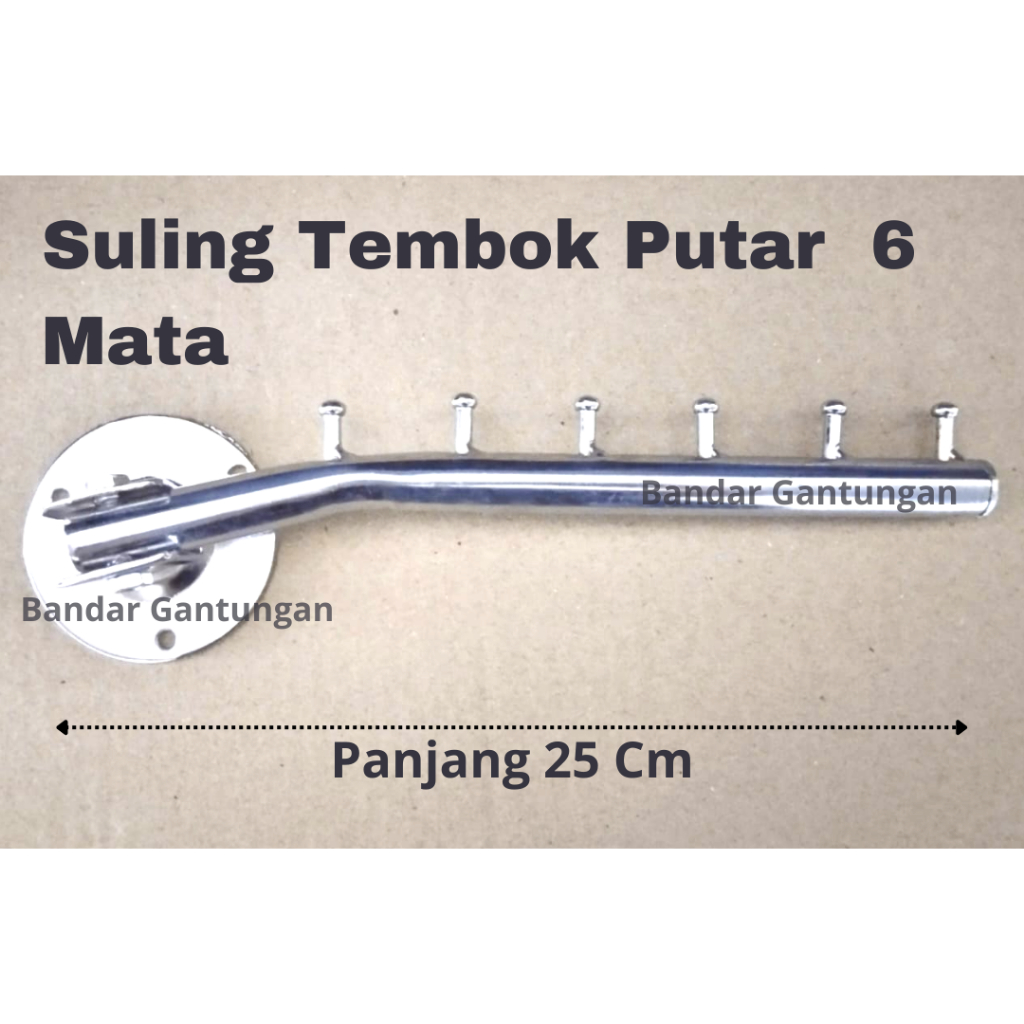 Suling Tembok Goyang 6 Paku / Gantungan Baju Suling Besi Hanger Bisa Di Putar(BH)