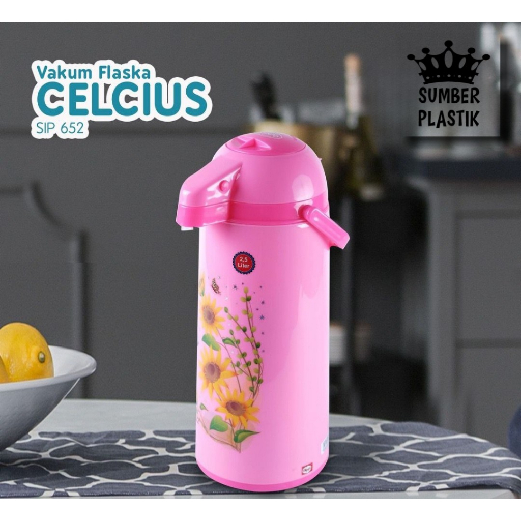 SHINPO Termos Air Panas &amp; Dingin 2.5 Liter Thermos Celsius Vacuum Flask With Super Seal SPO-SIP-652