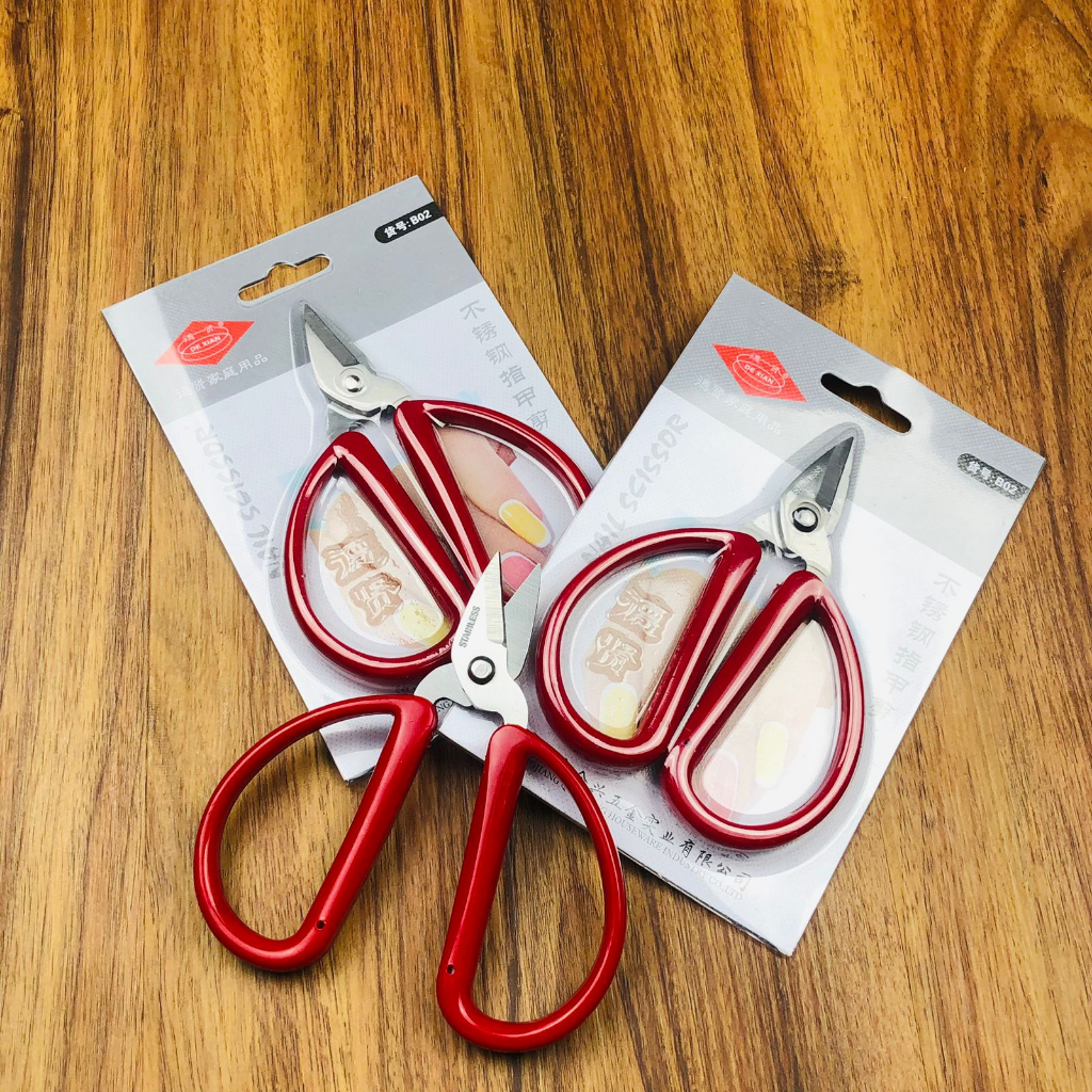 Gunting Dexian Merah B02 Gunting Serbaguna Nail Scissors