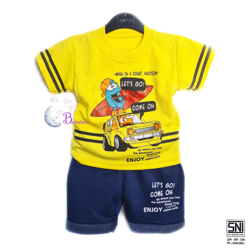 BOBOBAM BAJU BAYI LAKI LAKI SETELAN ANAK COWO LUCU STELAN COWOK 6 12 BULAN KEREN TRENDY KEKINIAN LETS GO