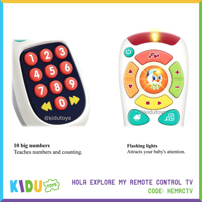 Mainan Anak Remote Control Hola Explore My Remote Control TV Kidu Baby