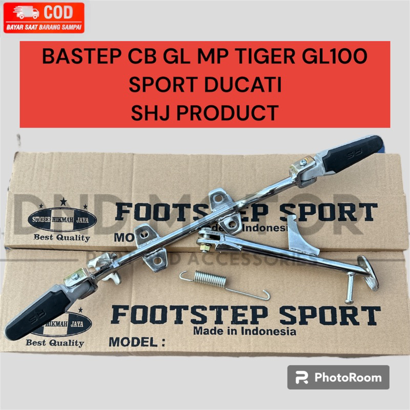 BASTEP POSTEP FOOTSTEP DEPAN DUCATI PRODUK SHJ PNP GL MP CB TIGER GL100 SUPER TEBAL