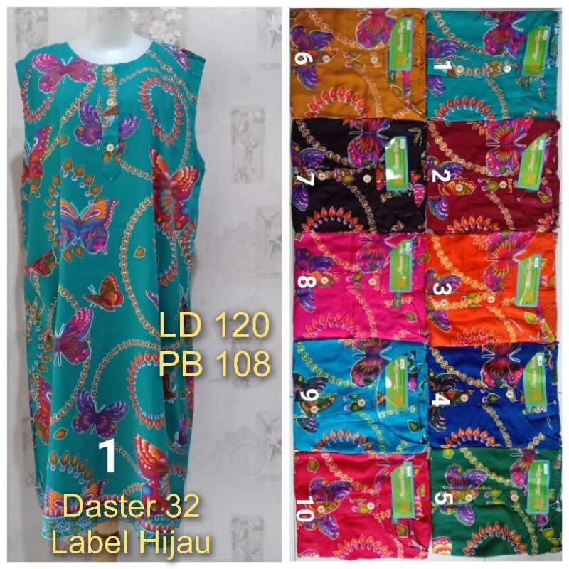 Daster Kencana Ungu Yukensi 32  LD 120cm Label Hijau