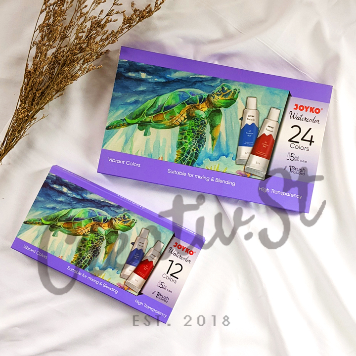 

JOYKO Cat Air Watercolor Wc-4 - 12 Warna 24 Warna 6 Ml With Brush Include