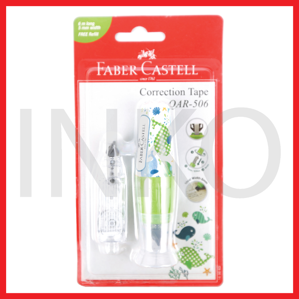 

FABER CASTELL CORRECTION TAPE QAR 506 FANCY GREEN