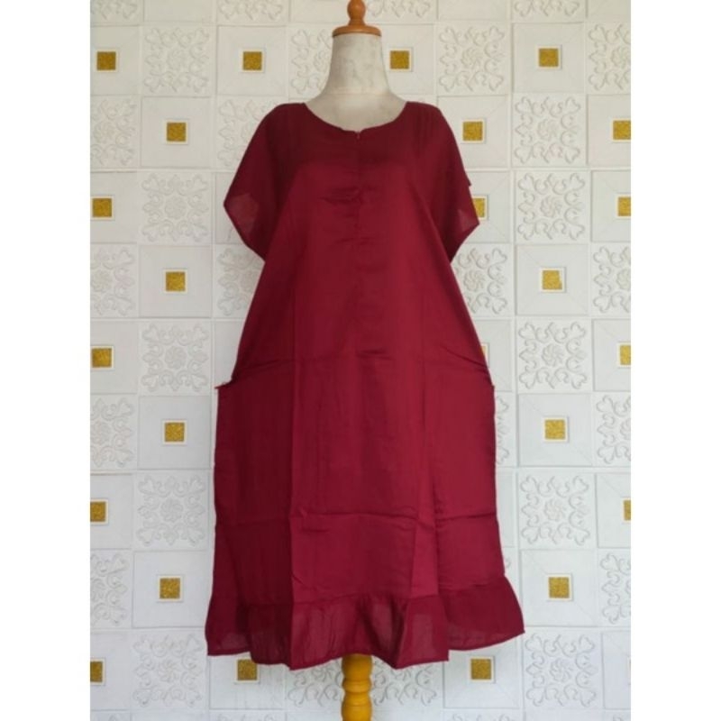 paket 3pcs daster busui ruffle warna bisa pilih(warna tulis di catatan)