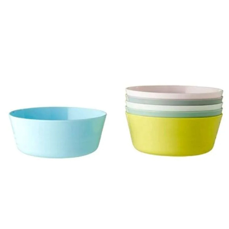 Set Mangkok Ikea Isi 6 Warna Warni Mangkok Mini Plastik Food Grade Mangkuk Makan Anak BPA Free