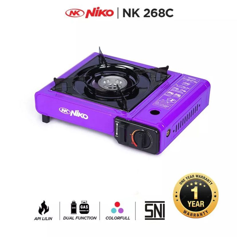 NIKO Kompor Gas Portable / Kompor Piknik Portable 2in1 + Tas NK-268C NK 268 C