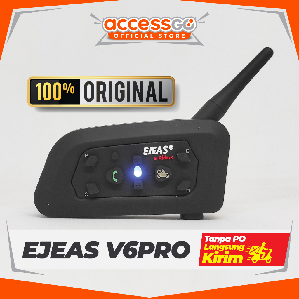 EJEAS V6 PRO HELMET INTERCOM 100% ORIGINAL FULLSET