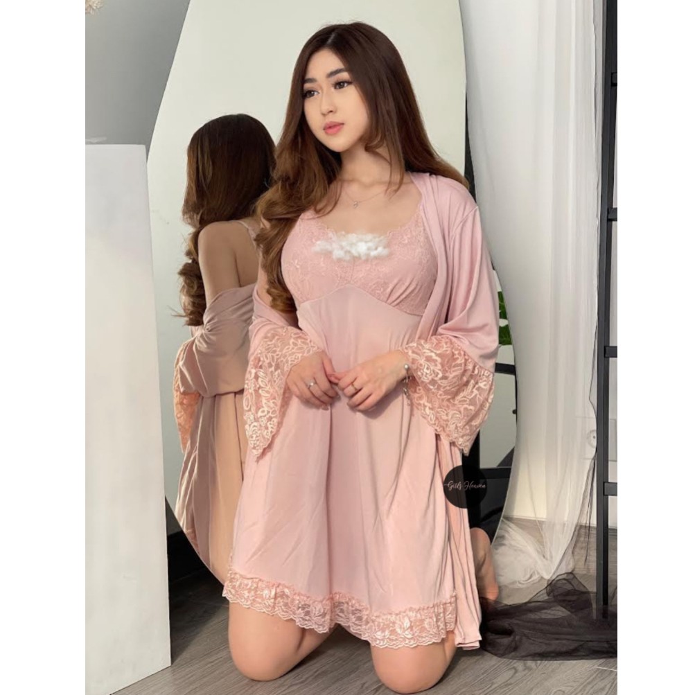 075 Lingerie Dress + Kimono + Belt [ Girlsheaven_id ]