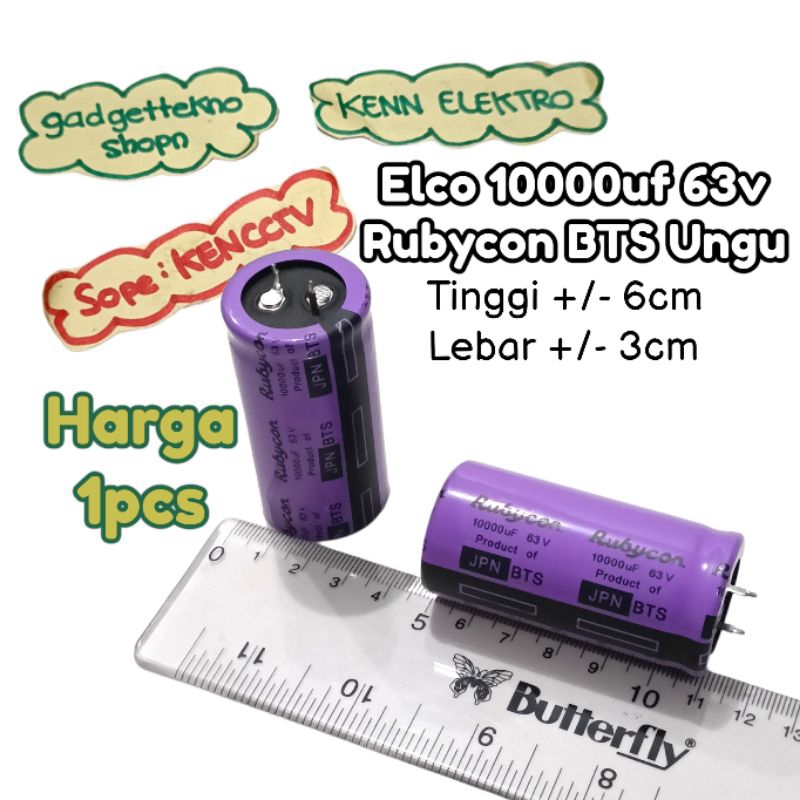 elco 10000uf 63v Rubycon ungu BTS