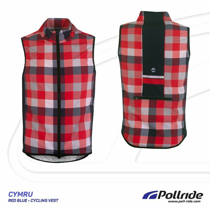Rompi Gowes/Rompi sepeda Merk Pollride CYMRU RED BLUE