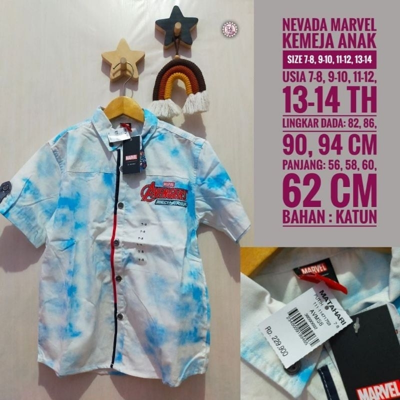 Kemeja Nevada Marvel branded matahari