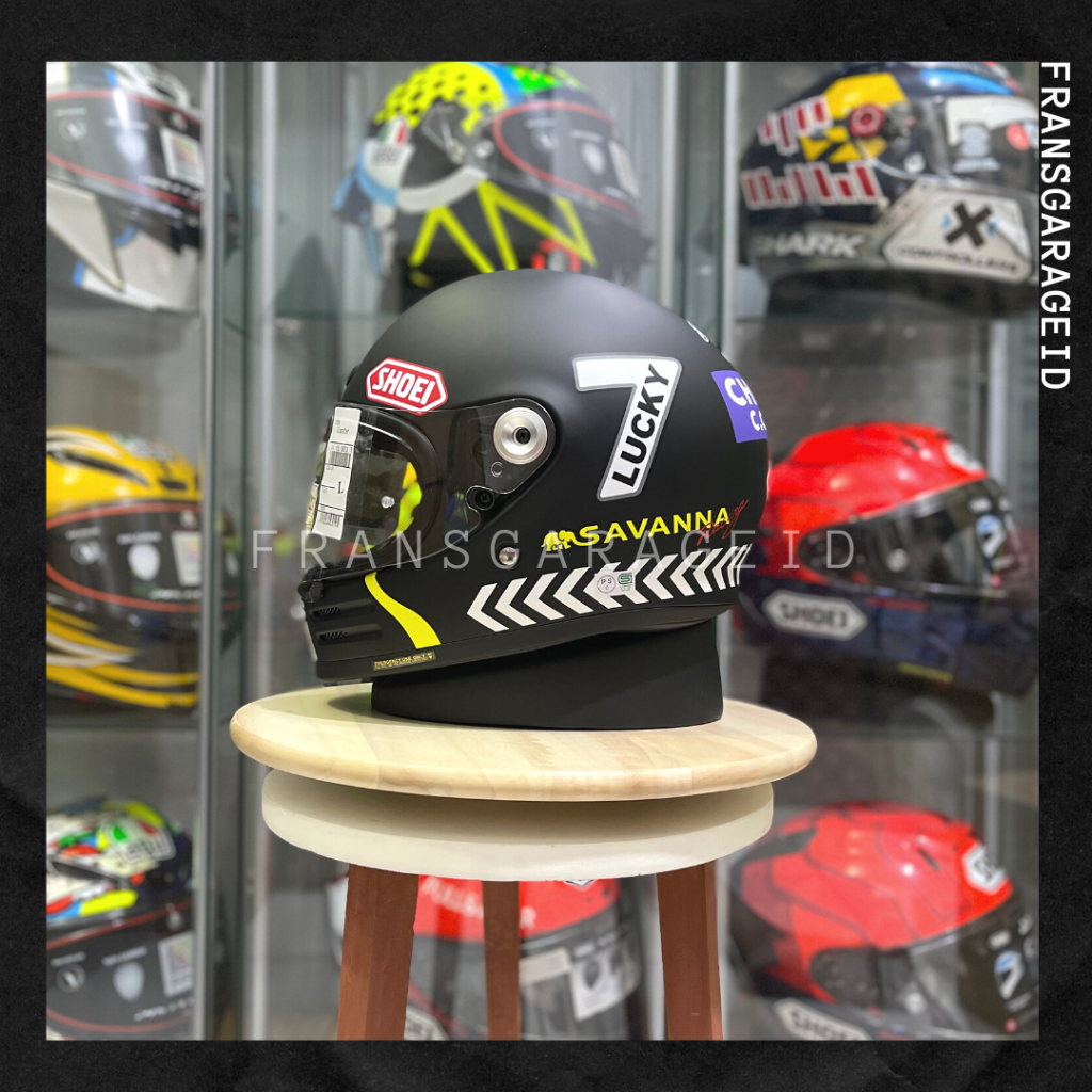 SHOEI GLAMSTER LUCKY BLACK FULL FACE M RROR