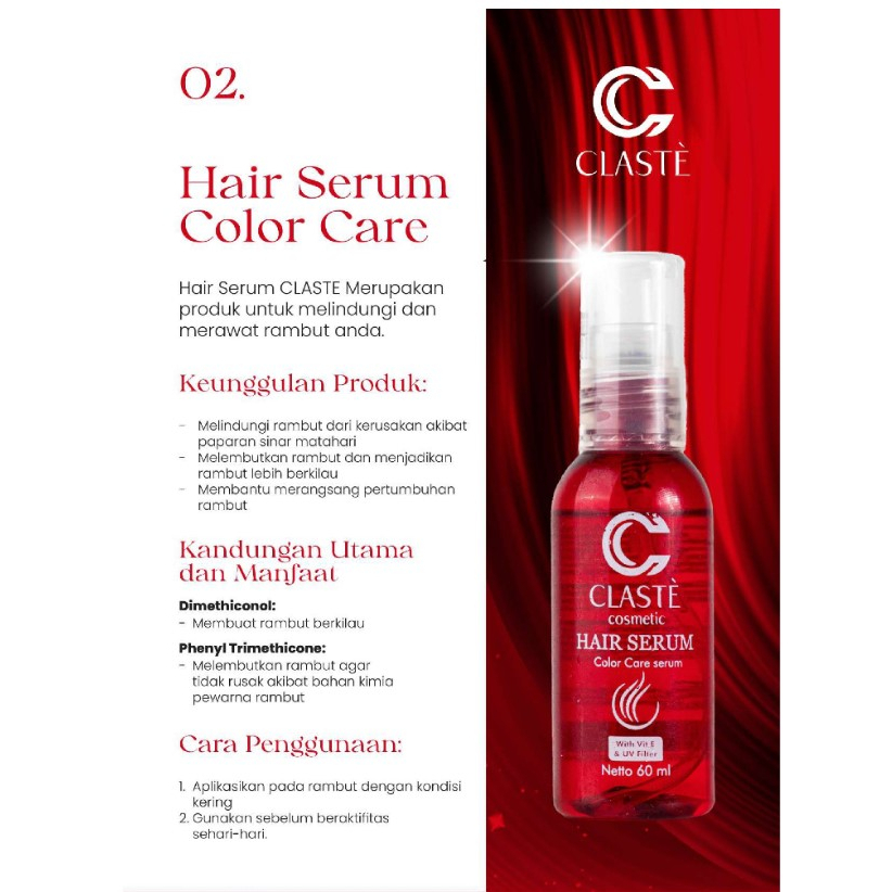 HAIR SERUM / VITAMIN RAMBUT CLASTE // READY STOCK 60ML