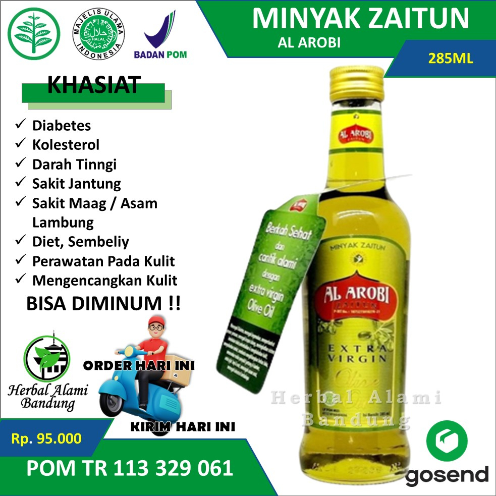 Minyak Zaitun 100% Al Arobi Extra Virgin 285 ml Minyak Zaitun Asli Murni Extra Virgin Untuk Rambut Bisa Langsung Diminum