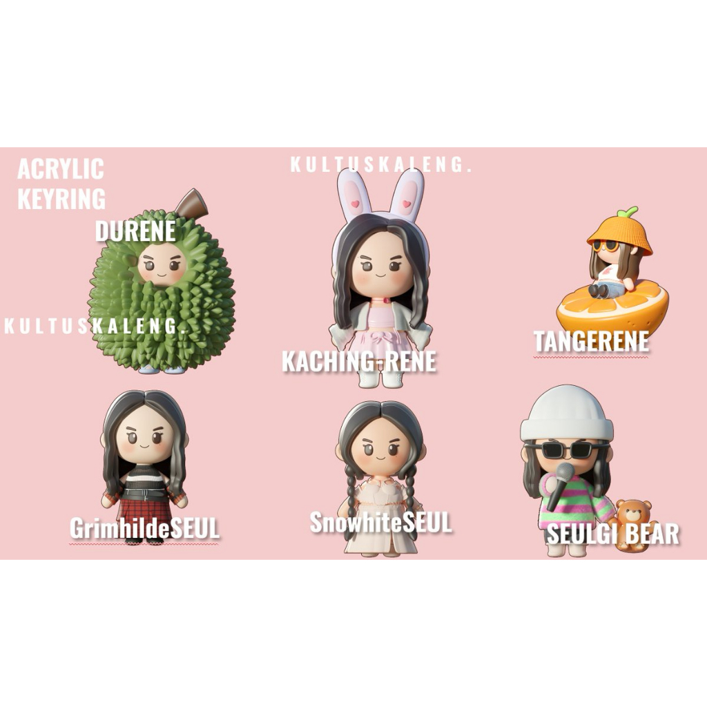 [PRE-ORDER] KULTUSKALENG Red Velvet Fan Made Keyring - IRENE