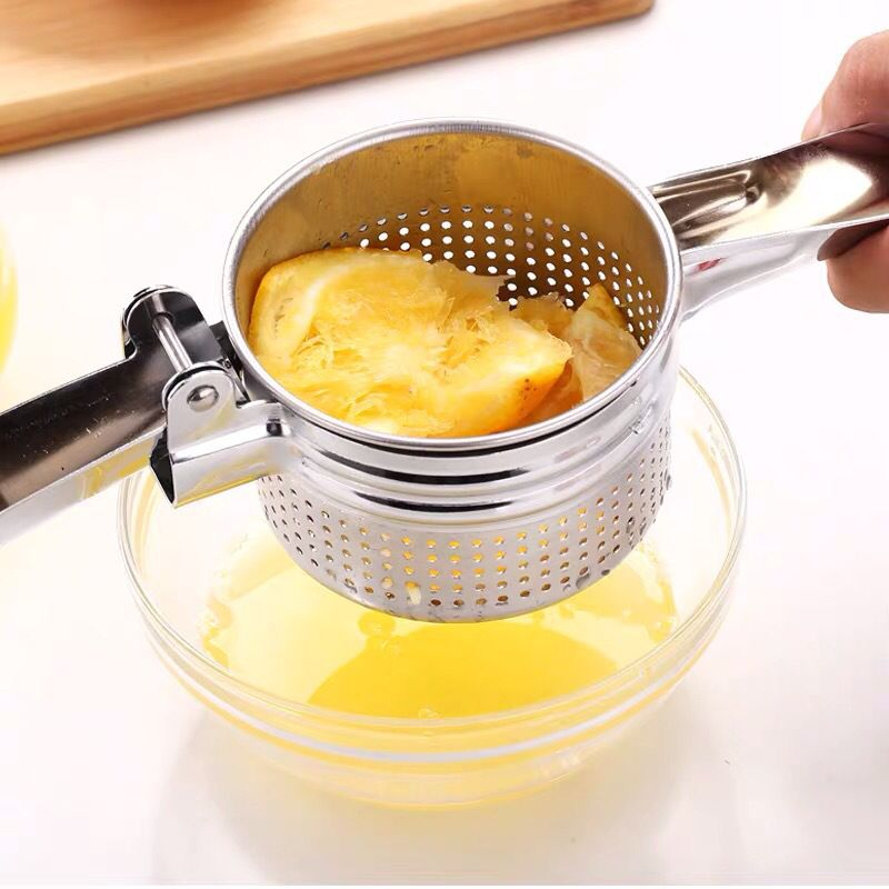 Alat Pres Perasan Lemon Penghalus Kentang Penghancur Kentang Ubi Cendol Dawet Stainless Perasan Buah Potato Ricer Fruit Press Penumbuk Kentang Potato Masher