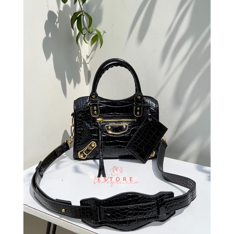 Tas Slempang Wanita Balen Croco Top Handle