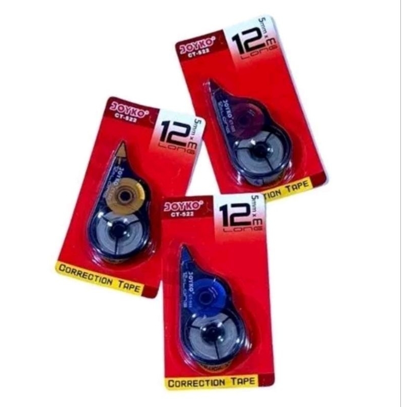 

TIP-EX STIPO KERTAS CORRECTION TAPE JOYKO CT-522 12 MM x 5 MM LONG NYAstore