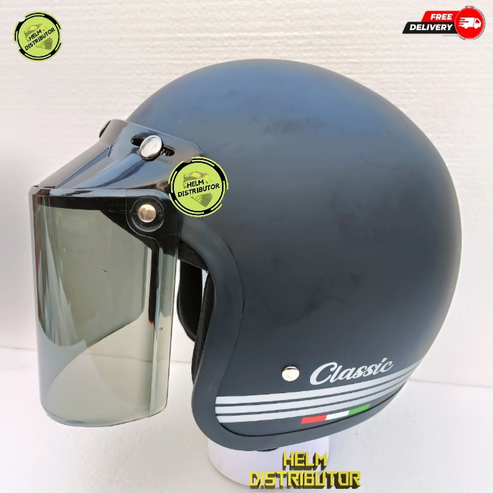 HELM BOGO CLASSIC MURAH UNTUK  DEWASA KACA DATAR DAN KACA CEMBUNG  UNTUK PRIA DAN WANITA COD