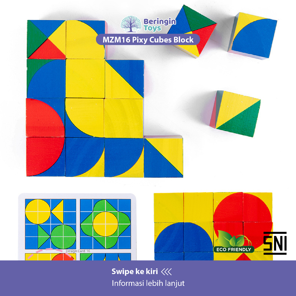 Mainan Edukasi - Pixy Cubes Block MZM16 - Mainan Puzzle