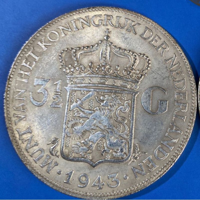 Berkah_Seratus Koin Kuno Silver Perak Netherland Belanda Wilhelmina Ukuarn 3 1/2G