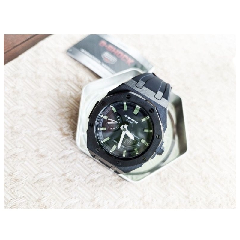 GA2100 G-Shock Casio Royal Oak Stealth Green MOD - Original - BNIB