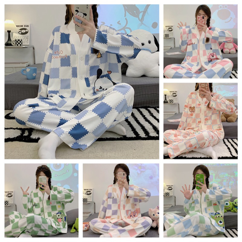 KZ_Setelan piyama pp premium import / set baju tidur pp terbaru / piyama baju tidur pp muslimah terbaru kekinian