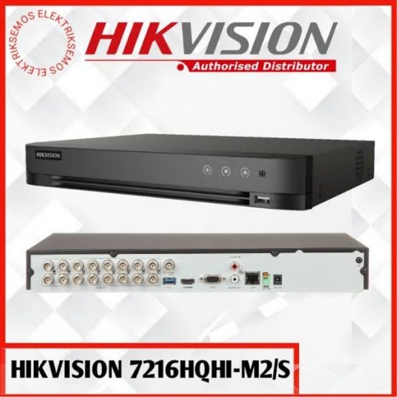 DVR 16 CHANNEL 5MP HIKVISION 7216HQHI M2/S UP TO 4MP SUPPORT KAMERA 5MP HIKVISION