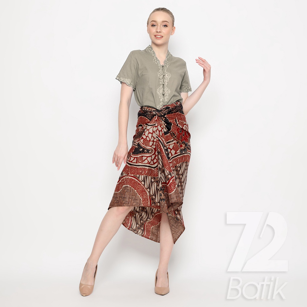 ROK BATIK SPAN Jena Skirt Lilit Kebaya Instan Modern Wanita Motif Parang Roll Warna Merah Hitam 723230 Cap 72 - Rok Batik Lilit Bawahan Skirt Kamen Kebaya Songket Batik Panjang Plisket Span Instan Jadi Bali Lembaran Premium Modern Untuk Wanita Kondangan