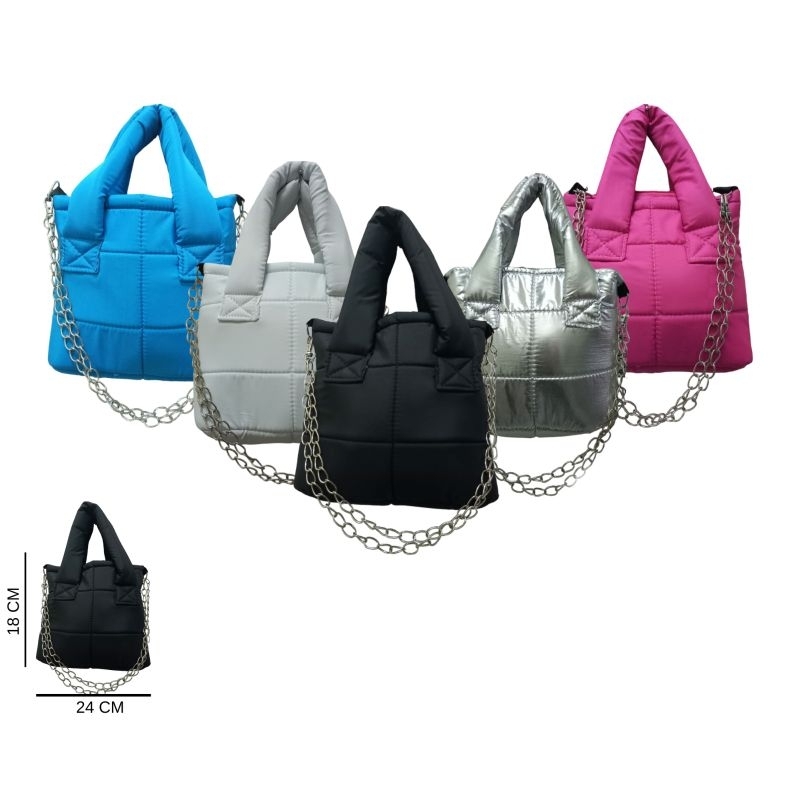 Tas Mini Selempang Wanita Korean Style Puffy Karens Tali Strap Macrame Random