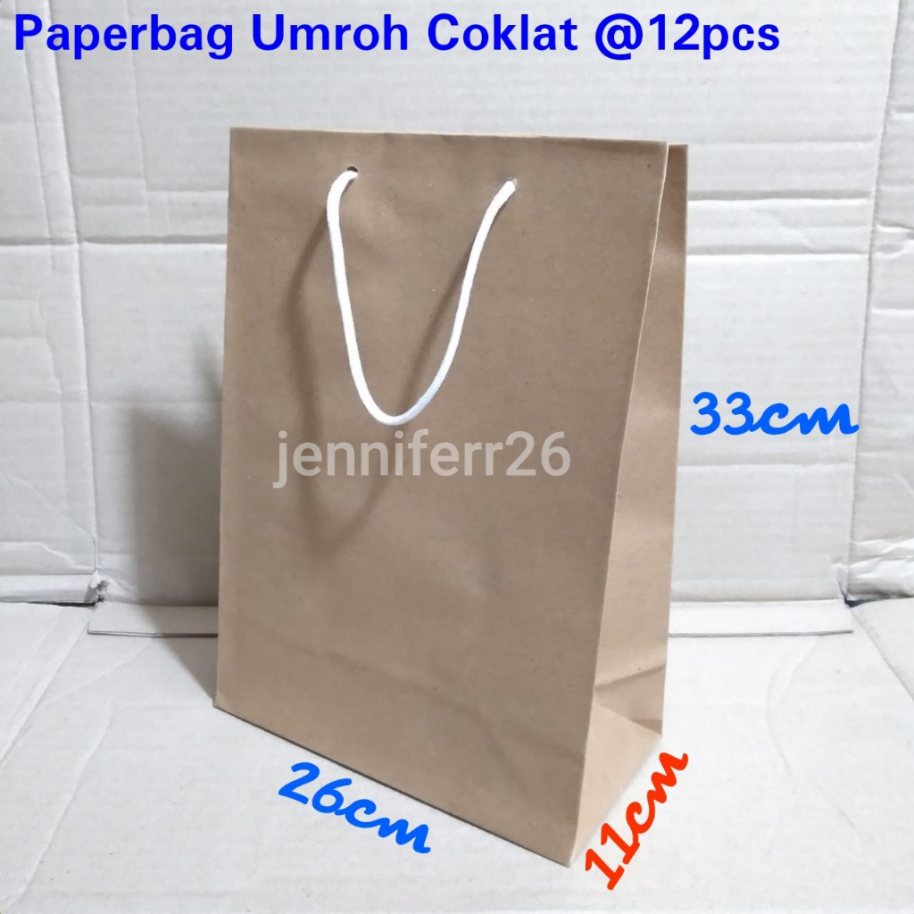 

Isi 12pc Paperbag Umroh polos lusinan / tas kertas motif batik 26 x 33 / tas kertas batik / paperbag