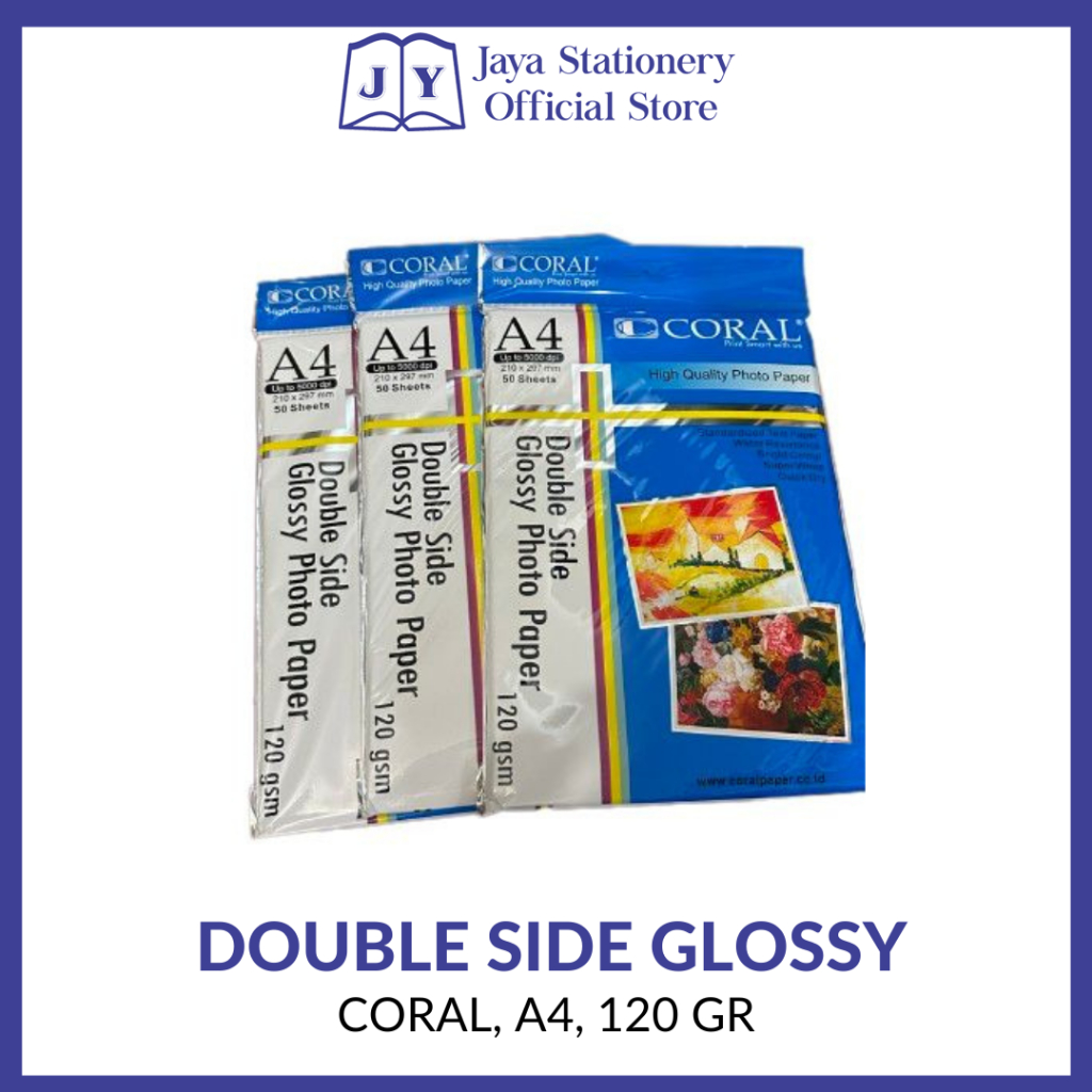 [BISA COD] Kertas Foto Double Side Glossy Coral