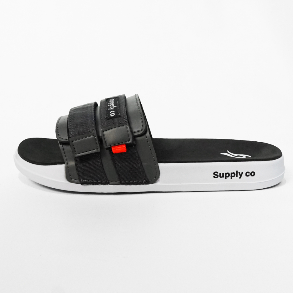 Geje Apparel - Sandal Slide Slippers Casual Webbing Darkgrey