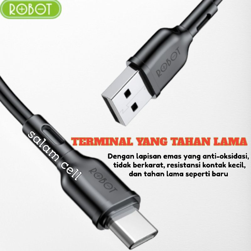 Kabel Data Type-C Robot RBC100S Original Garansi Resmi