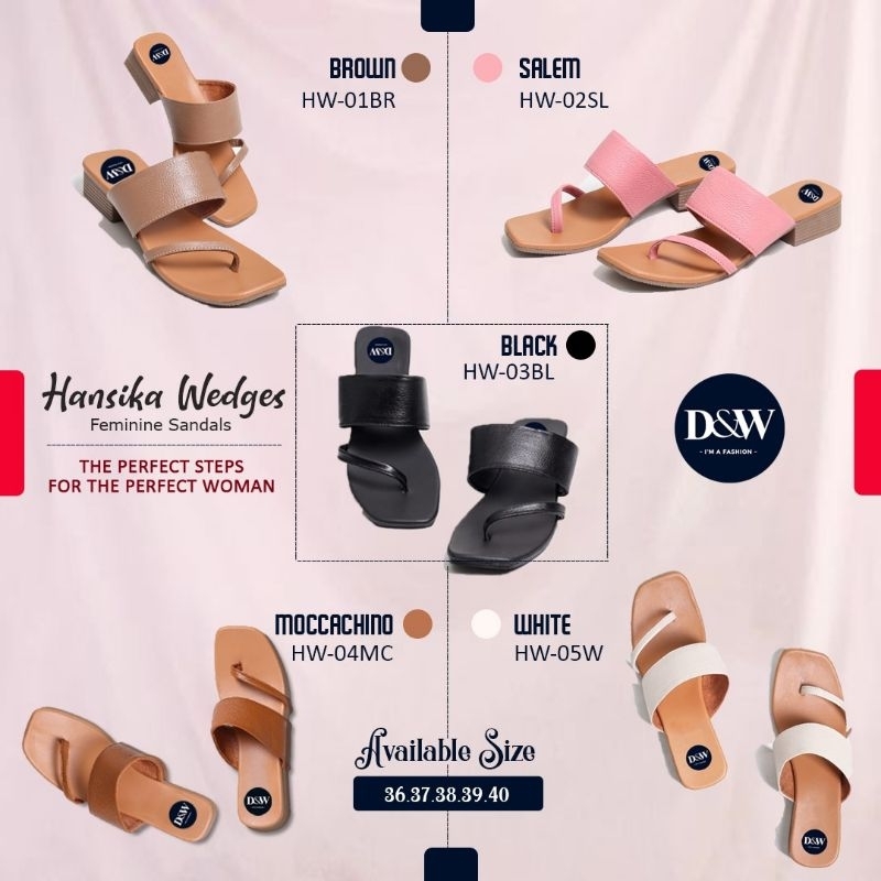 Hansika Sandal Wedges Premium by D&amp;W bisa Cod