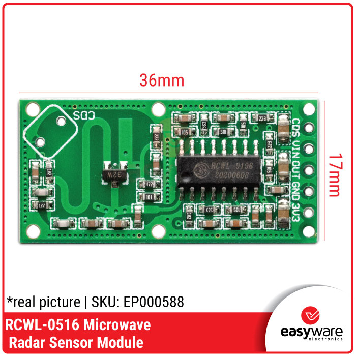 RCWL-0516 RCWL0516 MICROWAVE RADAR MOTION DETECTOR